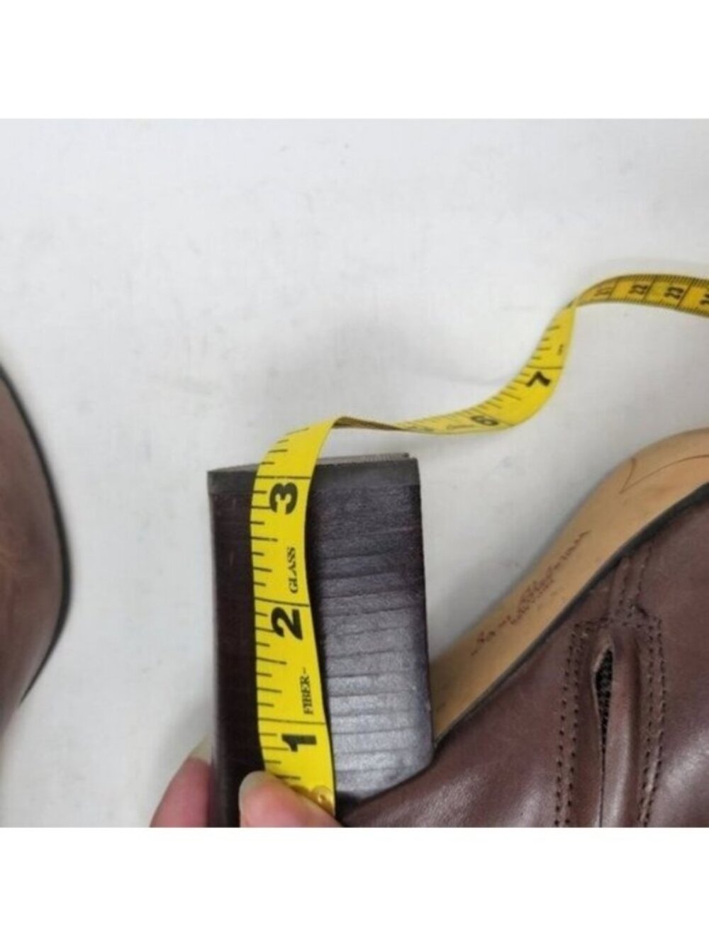 Sam Edelman | Fairfield Stacked Heel Dark Brown Leather Ankle Bootie - Picture 8 of 11